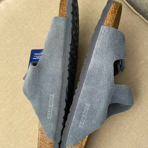 Mens Birkenstock Arizona Soft Footbed Suede Leather Sandal Size 11 - Picture 3 of 11